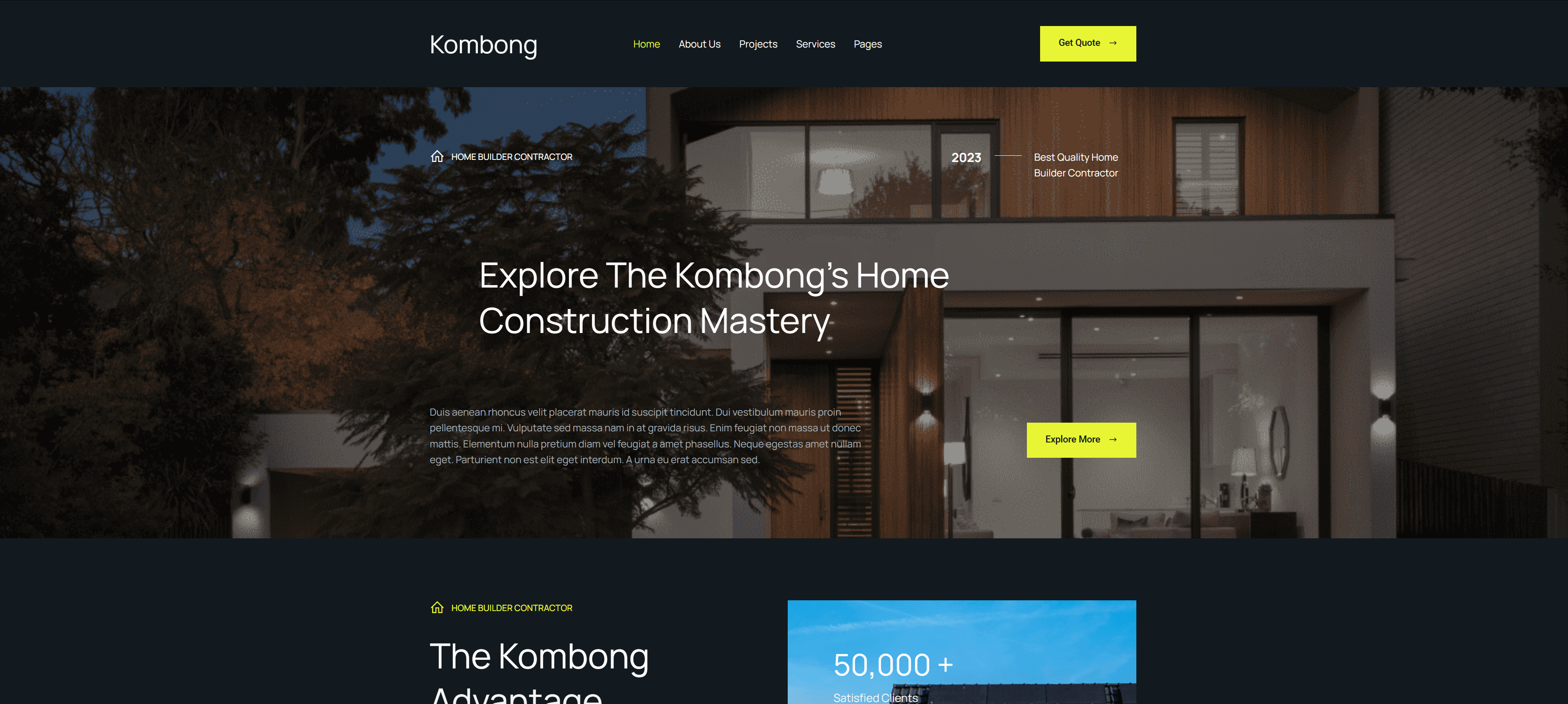 Rochester Michigan contractor website design - home builder portfolio and lead generation